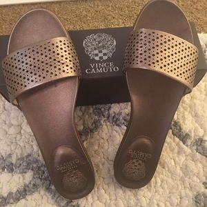 Vince Camuto Bronze Sandal/ Slide Sz 9.5 EUC